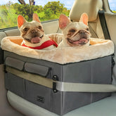 Petsfit dog car seat with window view enhances travel comfort and engagement.