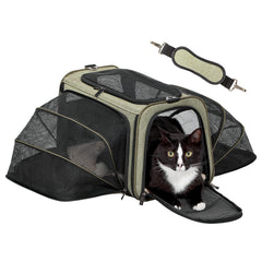 Petsfit expandable carrier under-seat view for easy airline stowage