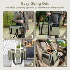 Petsfit expandable carrier with sturdy wire frame resists collapse