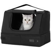Petsfit portable cat litter box overview with two-layer lining and sturdy frame.