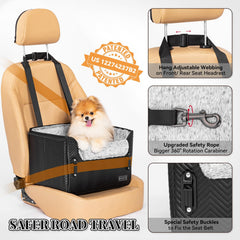 PETSFIT seat with adjustable height for better pet viewing during trips