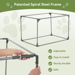 Petsfit soft dog crate folded for storage in a vehicle.