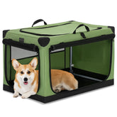 Petsfit soft dog crate front view shows sturdy frame for comfortable lounging.