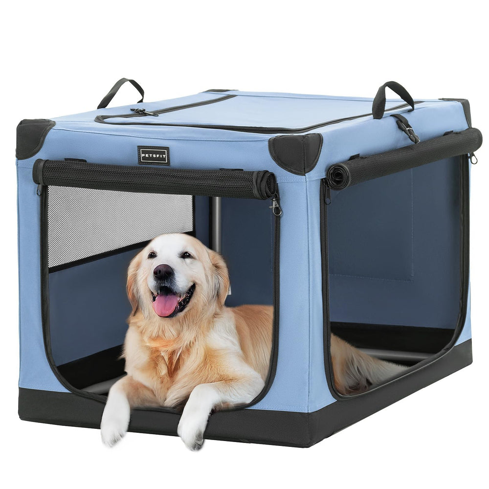 Petsfit Soft Dog Crate spiral frame enabling adjustable tension for durable shape
