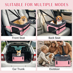 PetsHome dog car seat breathable mesh for hot days and comfort