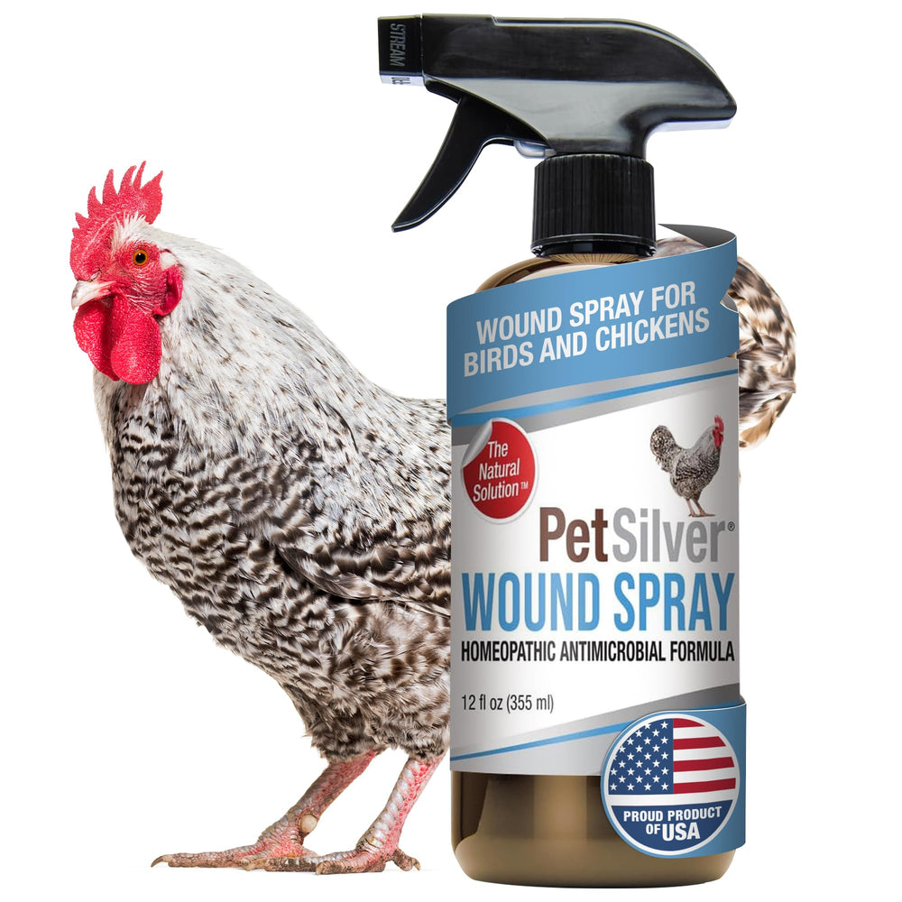 PetSilver Chicken Wound Spray bottle for easy poultry care at home