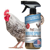 PetSilver Chicken Wound Spray bottle for easy poultry care at home