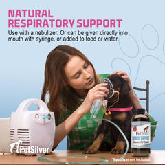PetSilver Immune Support label-detail shows patented chelated silver formula