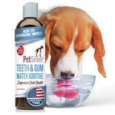 PetSilver Teeth and Gum water additive bottle for fresh breath and daily dental care.