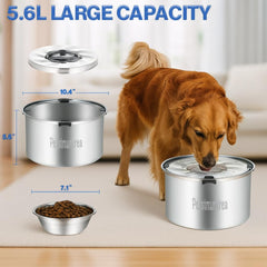 Petsinurarea stainless-steel feeding bowl pairs food and water in one sturdy set.
