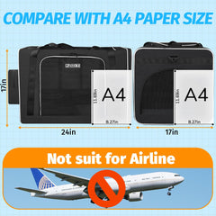 Petskd cat carrier folded for storage, compact when not in use.