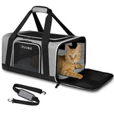 Petskd under-seat grey carrier fits under the seat for easy cabin travel.