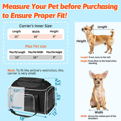 Petskd soft-sided carrier with five-sided mesh ventilation for visibility