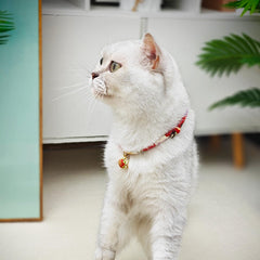 PetsMeow soft Japanese crepe fabric collar for gentle fur comfort.