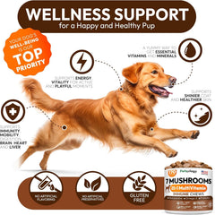 Petsology shiitake dogs chews for gut and skin health