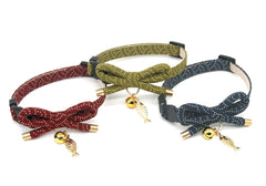 PetSoKoo cat collar with bell and fish charm for easy location