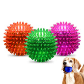 PetSport Gorilla Spiky Ball 2.8-inch pack of three for small dogs promotes active play.
