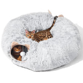 PETSTA Cat Tunnel Bed assembled for cozy, space-saving play and hideaway.