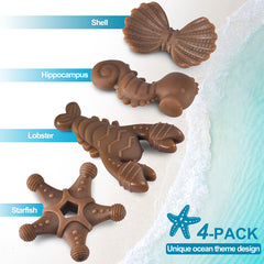 PETSTA Tough Dog Toy lobster motif promotes tough chewing and dental-friendly play