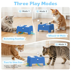 PETSWEET cat toy in whack-a-mole mode—paw taps and hunting-inspired fun.