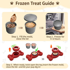 PETSWEET peanut-butter grooves enhance licking rewards while chewing.