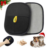 PETSWEET pet-hair-removal-glove-on-sofa removes fur from upholstery easily.