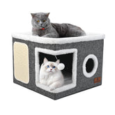 PETTDATE dual level cat bed upper bed for lounging in living room