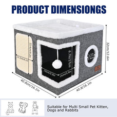 PETTDATE cat bed lower hideaway condo providing private retreat for cats