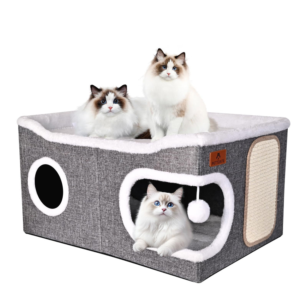 PETTDATE extra-large cat bed open-top lounge for restful naps and spacious comfort.