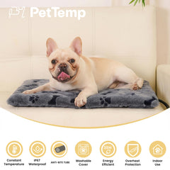 PetTemp heated pad chew-resistant cord close-up highlights safety feature.