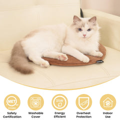 PetTemp pad with automatic thermostat maintaining constant gentle warmth.