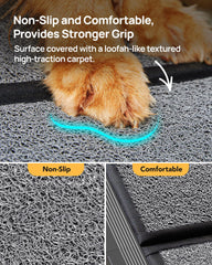 PetThem Dog Ramp folded for storage shows portable travel convenience.