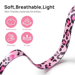 PetThem Leash Pink with stainless steel D-rings for durable attachment.
