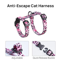 PetThem Walking Kit Pink pattern highlights stylish comfortable outdoor use.