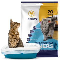 Pettiny 20-cat liner with drawstrings for quick cleanup and tidy disposal.