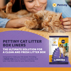 Pettiny liners with drawstrings enable fast, tidy disposal after use.