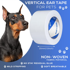 PETTIST ear tape self-adhesive close-up shows secure yet gentle adhesion without irritation.