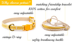 Pettsie Breakaway matching bracelet yellow wrist model highlights wearable bonding