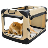 Pettycare 30in collapsible dog crate top doors offer ventilation for comfortable indoor or outdoor use.