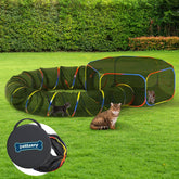 Pettzery Outdoor Cat Enclosure front view showing breathable mesh for outdoor play