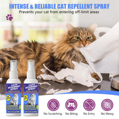 Peturarion deterrent spray application on furniture demonstrates easy, quick anti-scratch action.