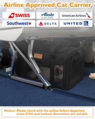 PETUX soft-sided carrier with breathable mesh panels for cool, comfortable travel