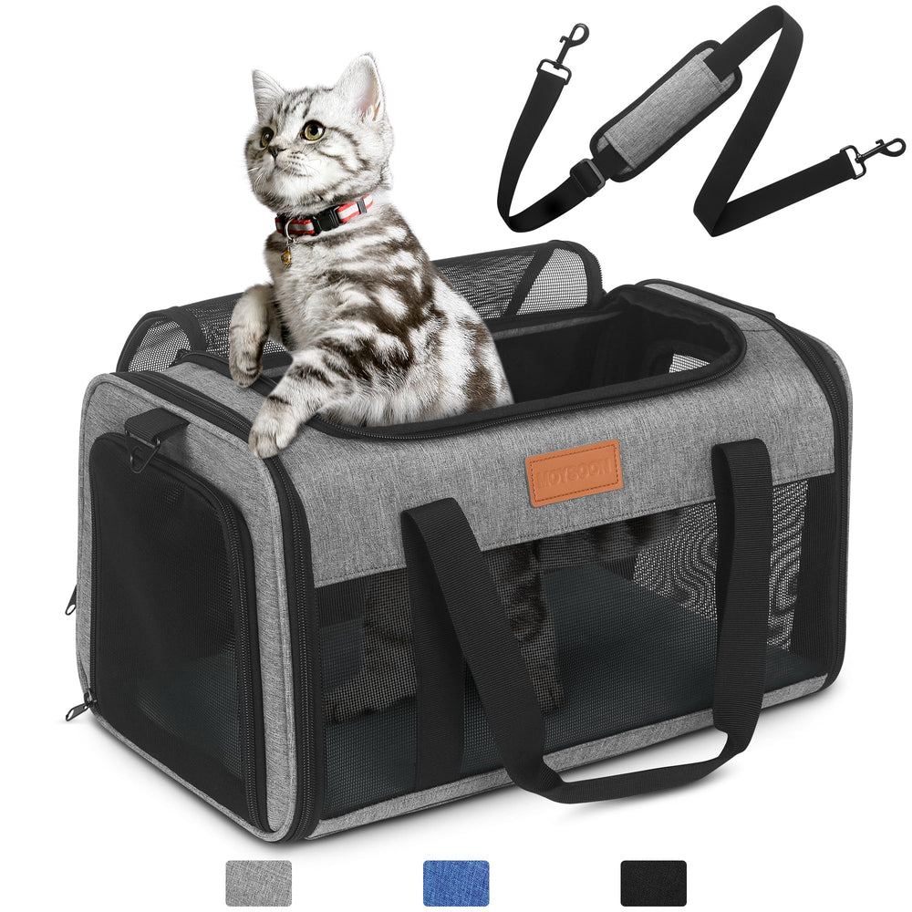PETUX underseat TSA carrier 17x11x9.5 inches shows cabin-friendly sizing for travel.