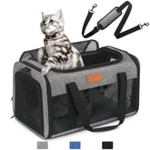 PETUX underseat TSA carrier 17x11x9.5 inches shows cabin-friendly sizing for travel.