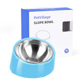Petvillage tazón inclinado para perros facilita comer centrado y reduce derrames.