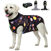 PetWarm dog recovery suit full view shows coverage for post-surgery protection
