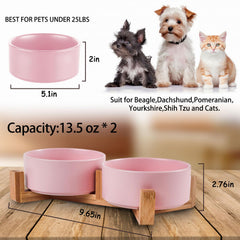 Two bowls by Petygooing, one for food and one for water, ready for use