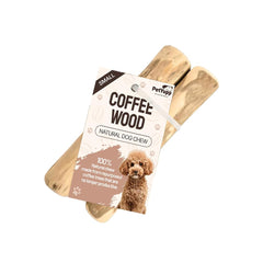 PetYupp coffee wood dog chew closeup for small dogs' durable gnawing