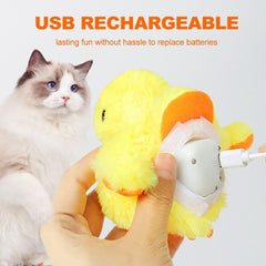 PHONORY catnip pouch inside duck enhances excitement and gentle exercise.