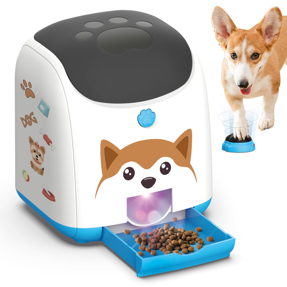 PICAPETS dog puzzle feeder remote-control button boosts interactive play and focus during training.